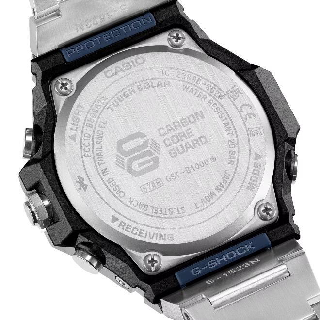 2年保証 GST-B1000D-2A CASIO G-SHOCK G-STEEL Gショック Ｇスチール Bluetooth スマホリンク ミニマル ビジネス ソーラー充電 タフソーラー ブルー ネイビーの画像