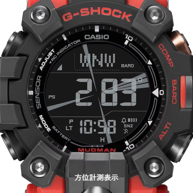 2年保証 GW-9500-1A4 CASIO G-SHOCK MUDMAN マッドマン 電波 ソーラー充電 電波時計 カシオ Gショック トリプルセンサー ブラック オレンジ 高度 気温 気圧｜neatsound｜08