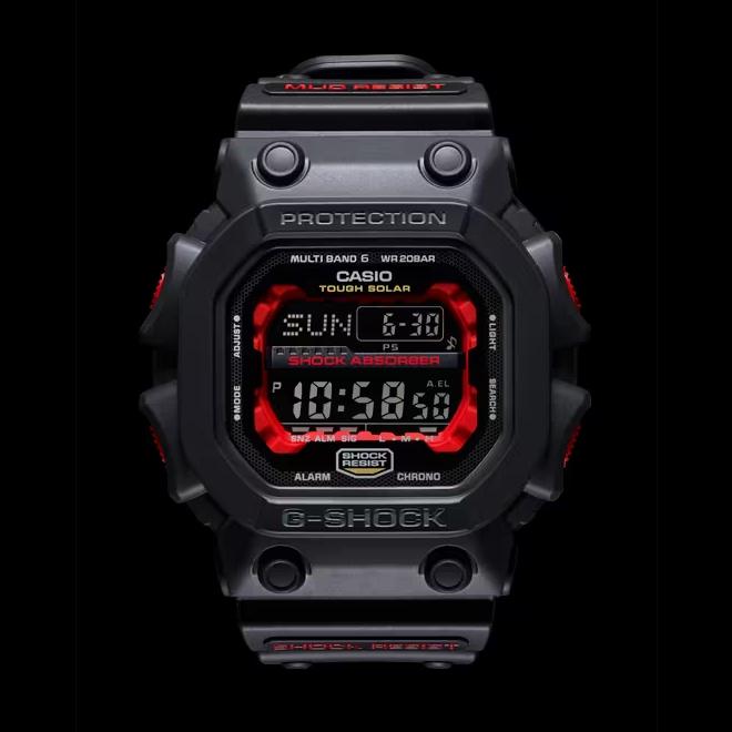 2年保証 GXW-56-1A CASIO G-SHOCK カシオ Gショック ジーショック ソーラー充電 電波時計 マルチ6バンド デジタル レッド ブラック プレゼント タフソーラー 黒｜neatsound｜04