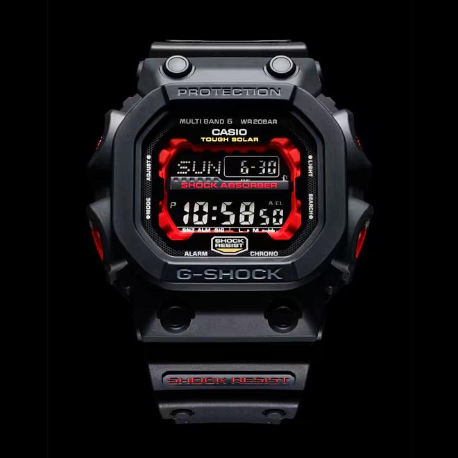 2年保証 GXW-56-1A CASIO G-SHOCK カシオ Gショック ジーショック ソーラー充電 電波時計 マルチ6バンド デジタル レッド ブラック プレゼント タフソーラー 黒｜neatsound｜05