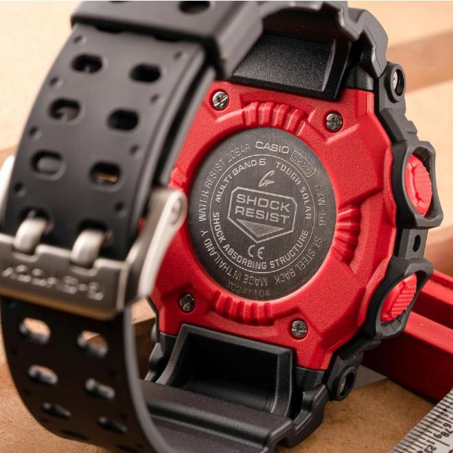 2年保証 GXW-56-1A CASIO G-SHOCK カシオ Gショック ジーショック ソーラー充電 電波時計 マルチ6バンド デジタル レッド ブラック プレゼント タフソーラー 黒｜neatsound｜10