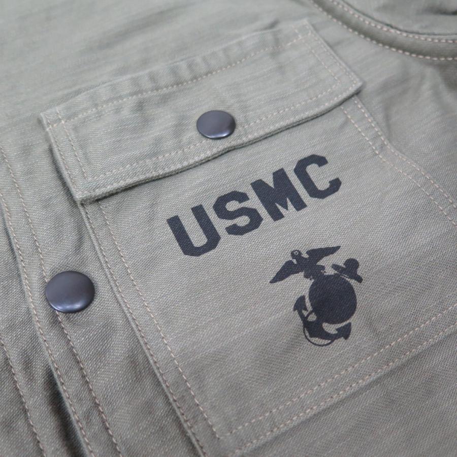 【ウエストライド】 USMC 1940'sミリタリ−ジャケット バックプリント WEST RIDE 日本製【送料無料】｜neatstyle｜04