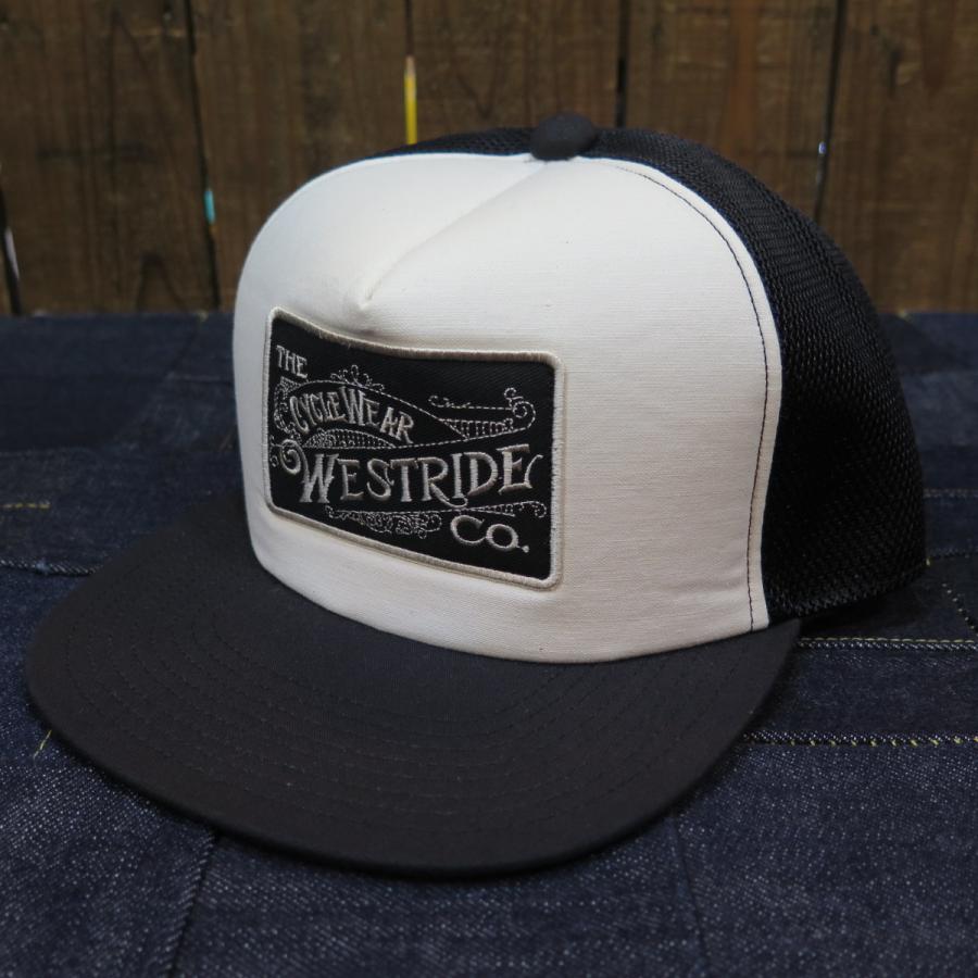 WEST RIDE メッシュキャップ ブラック ウエストライド】 カンパニーロゴ メッシュキャップ WEST RIDE