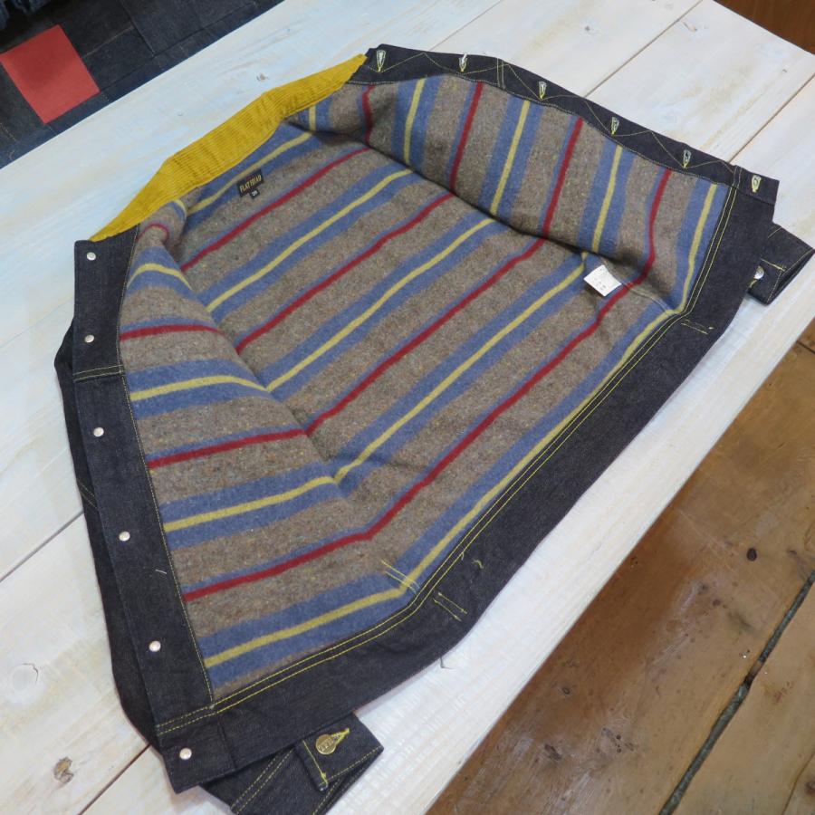 【フラットヘッド】 14.5oz 左綾ジンバブエコットン デニム ブランケットジャケット THE FLAT HEAD FN-OJ-D102 日本製【送料無料】の画像