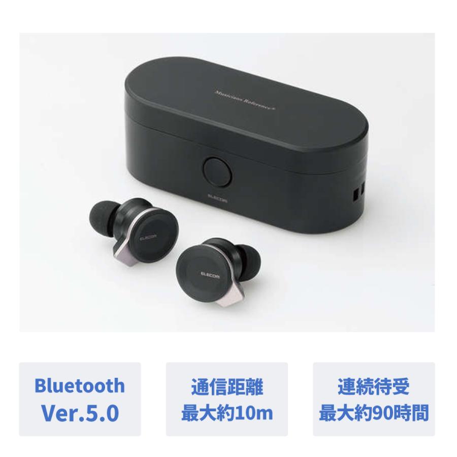 NEC エレコム ワイヤレスイヤホン Bluetooth5.0 マイク付 ブラック 