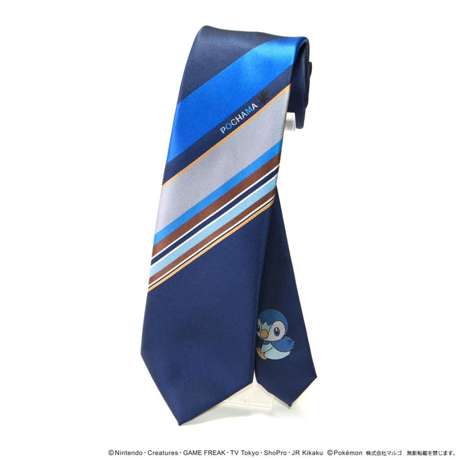 10 12 ネイビー再入荷 ポケモン 春の新作シューズ満載 ネクタイ ストライプ C21aw1 ポッチャマ 柄