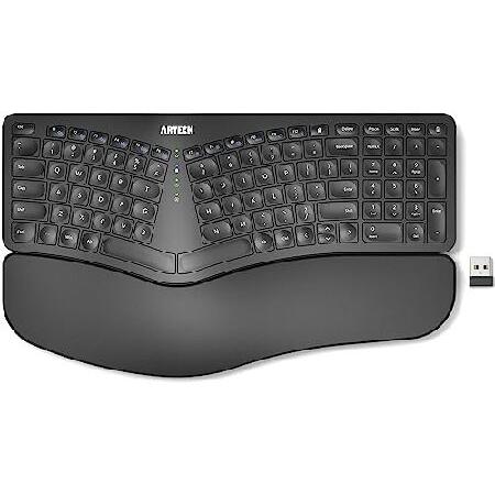 Arteck Split Ergonomic Keyboard with Cushioned Wrist and Palm Rest, 2 ...