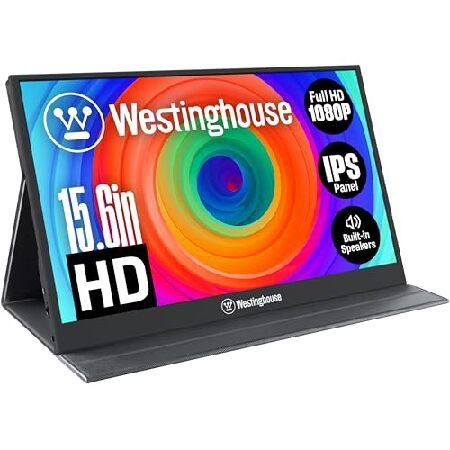 Westinghouse 15.6インチ ポータブルモニター ノートパソコンと旅行用 1080P 60Hz IPSスクリーン フルHD 磁気保護カバー付き スピーカー内蔵 M送料無料 並行輸入 | ブランド登録なし