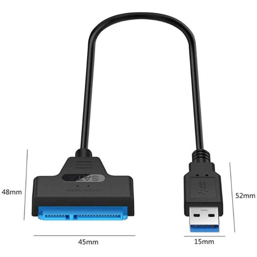 SATA USB 3.0 変換アダプター 2.5インチ SSD/HDD用 SATAケーブル 5Gbps 高速 SATA3 コンバーター USB3.0 2TB SSD/HDD 外付け 変換｜neconeco1107｜02