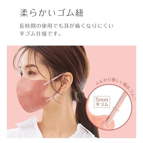 [アプリコット]  3D特殊立体マスク　ノンワイヤー3層カラー不織布マスク　シシベラ　20枚セット｜neconosuke｜06