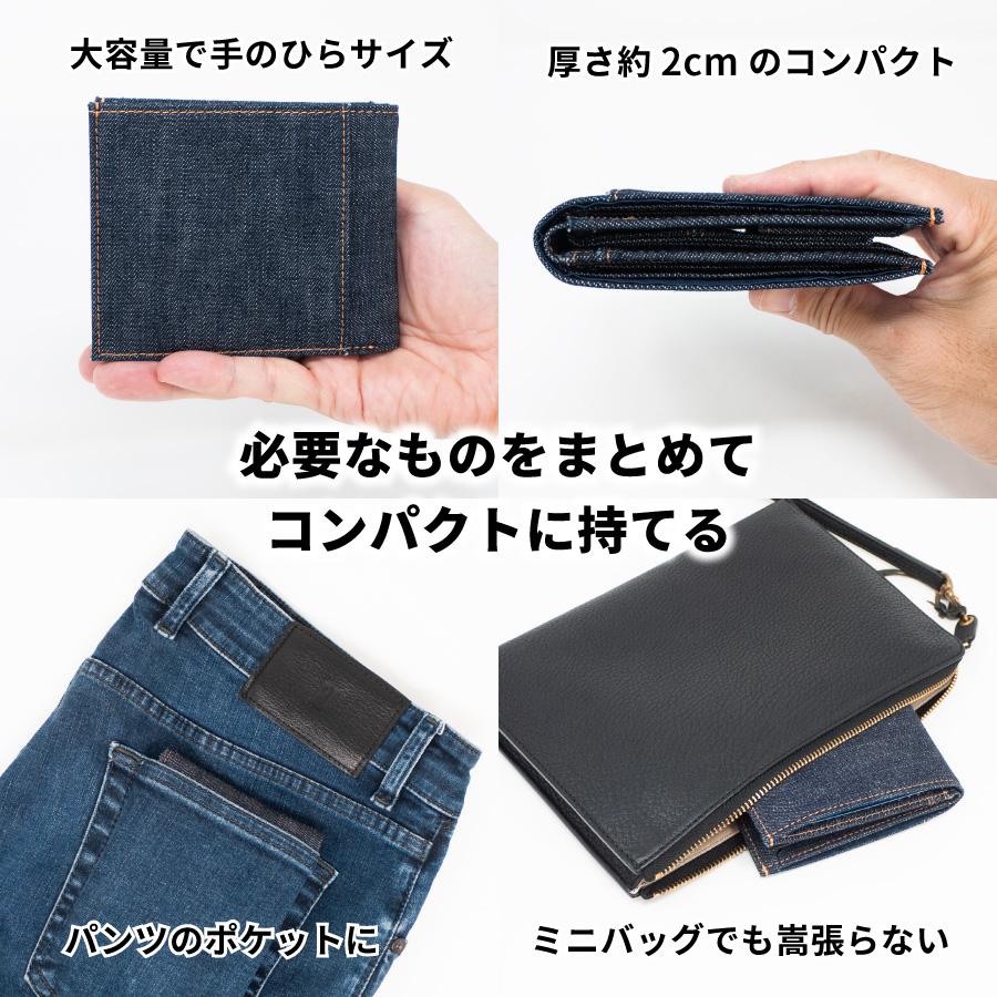 デニムウォレット Dime Cursive Bifold Wallet / Indigo Denim (ダイム ウォレット/財布
