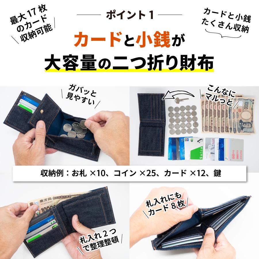 NeedNetwork 二つ折り財布 日本が誇るデニム 二つ折り 2つ折り 財布