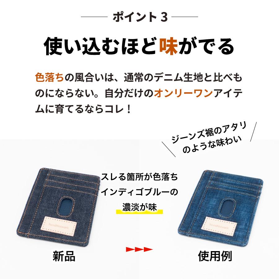 NeedNetwork カードケース 日本が誇るデニム 薄型 パスケース 定期入れ
