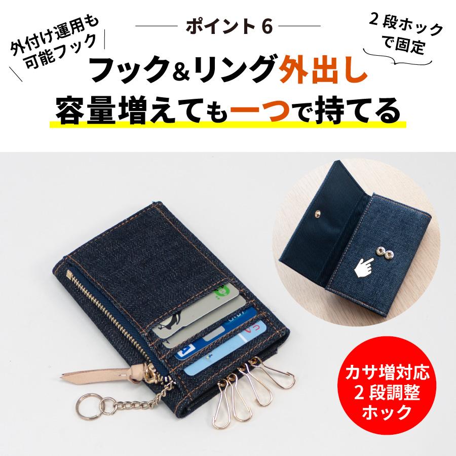 NeedNetwork キーケース 日本が誇るデニム 財布 一体型 小銭入れ