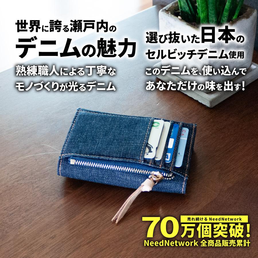 NeedNetwork キーケース 日本が誇るデニム 財布 一体型 小銭入れ