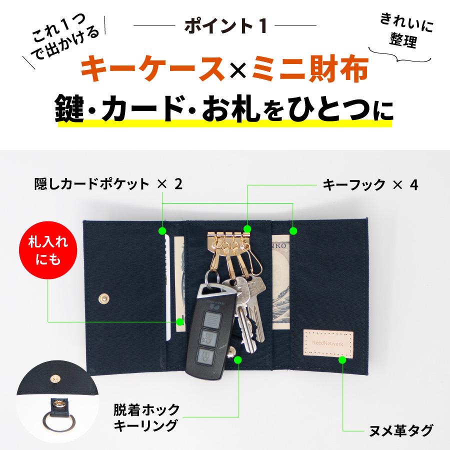 NeedNetwork キーケース 日本が誇るデニム 財布 一体型 小銭入れ