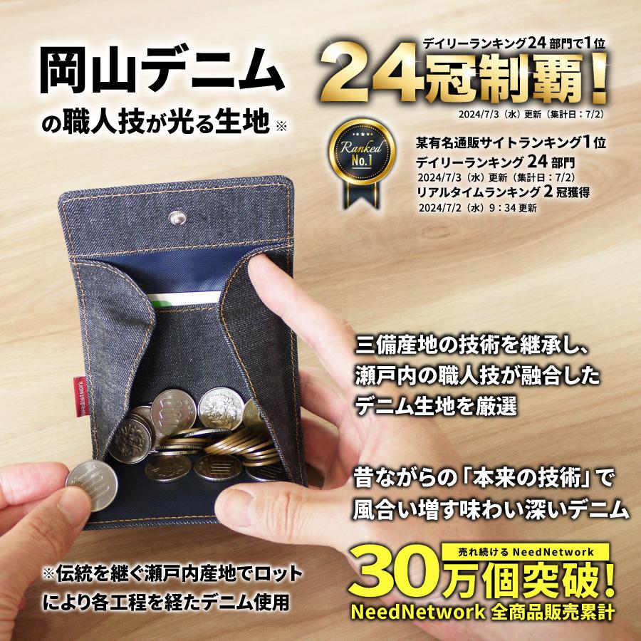 NeedNetwork コインケース 岡山デニム 小銭入れ ボックス型 NeedNetwork コインケース 岡山デニム 小銭入れ ボックス型