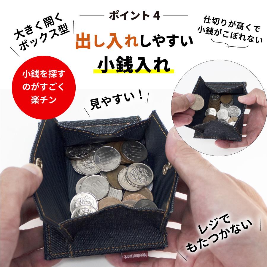マネークリップ 岡山デニム 小銭入れ付き 財布 カード メンズ 薄型 二つ折り お札クリップ ボックス型小銭入れ 薄型財布 札入れ 二つ折り財布 札ばさみ | NeedNetwork | 05