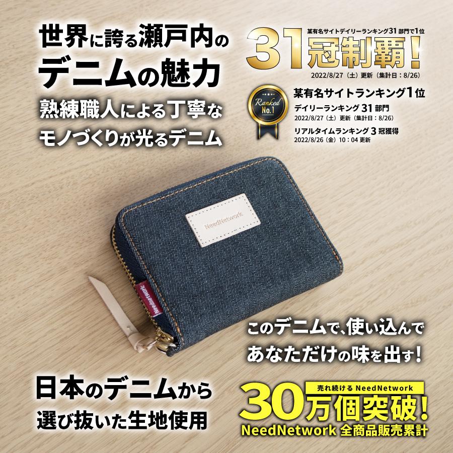 NeedNetwork ミニ財布 日本が誇るデニム カードケース ジャバラ