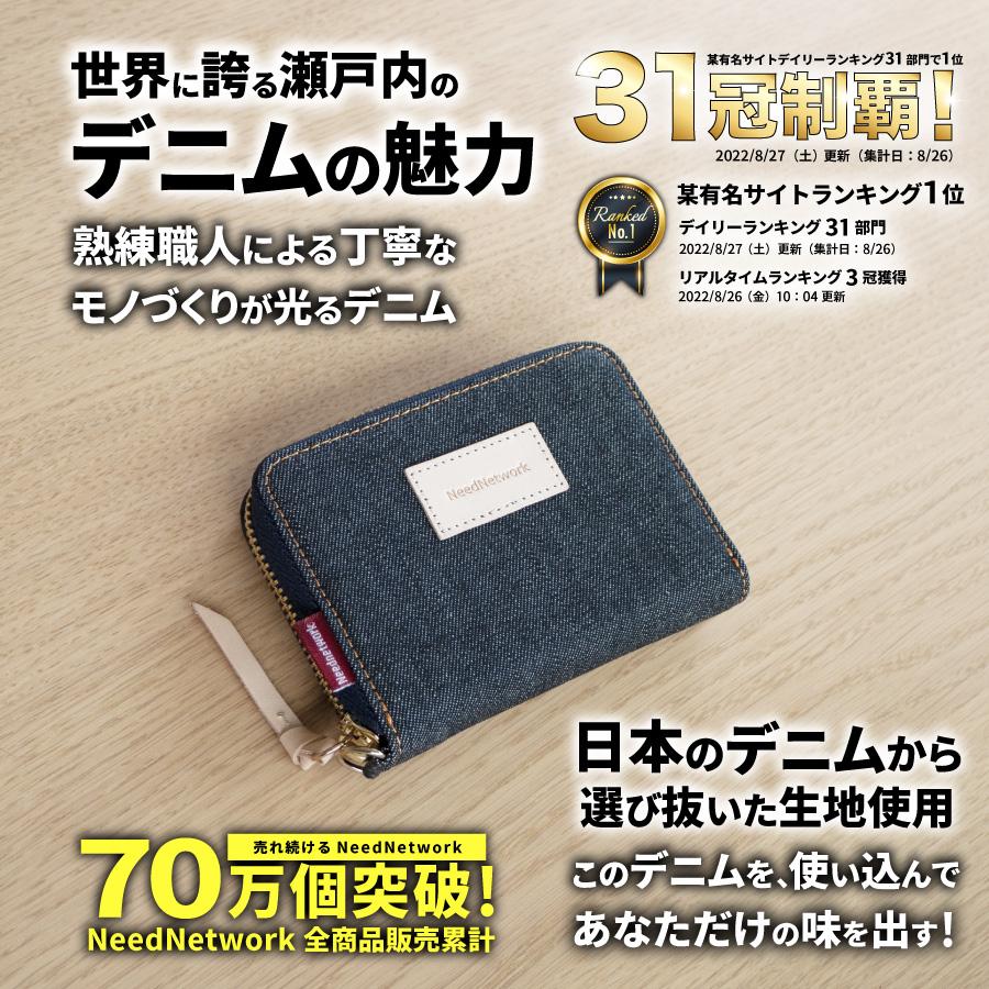 ミニ財布 日本が誇るデニム カードケース ジャバラ 小銭入れ ボックス型 財布 レディース メンズ スキミング防止 カード入れ コインケース 大容量 | NeedNetwork | 01