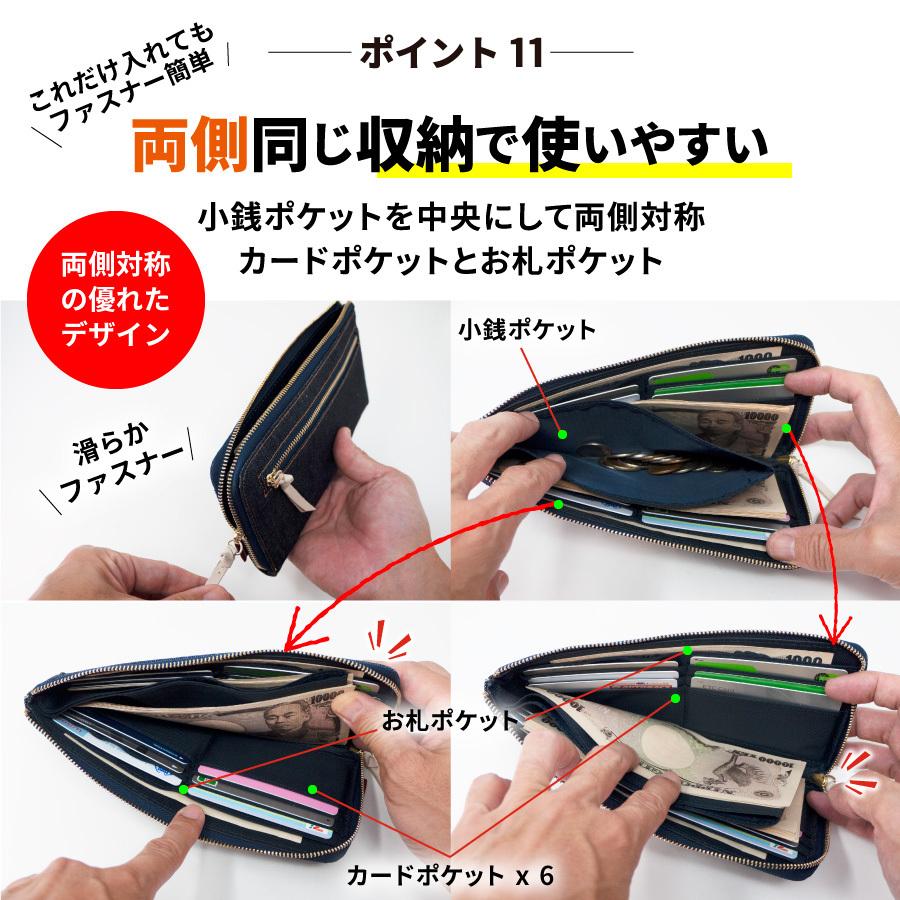 ネイビー デニム ファスナー 长財布 NeedNetwork 長財布 日本が誇るデニム 財布 ギャルソン