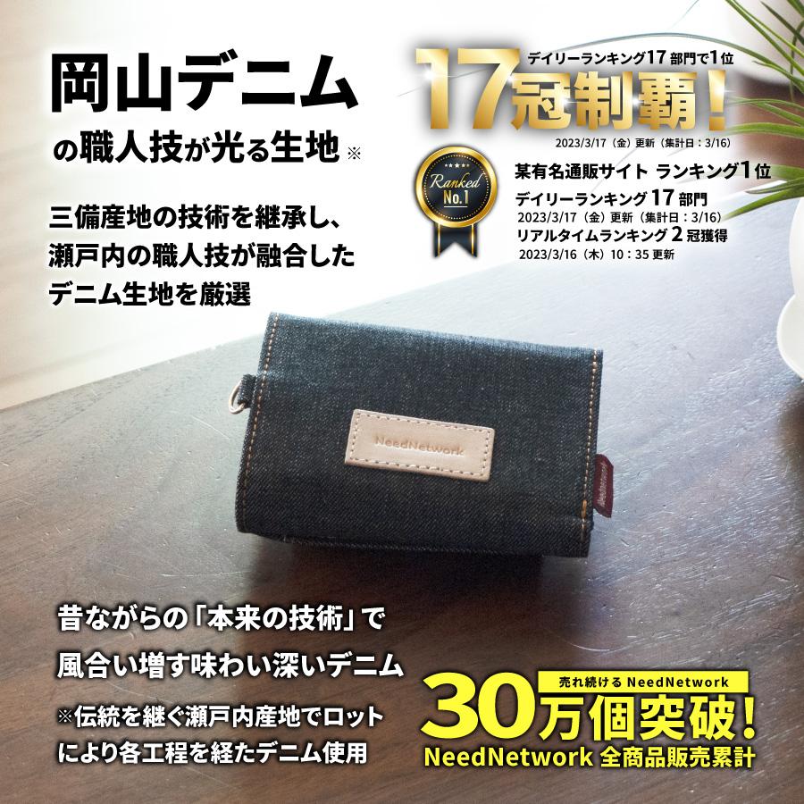 NeedNetwork ミニ財布 岡山デニム 三つ折り 財布 レディース NeedNetwork ミニ財布 岡山デニム 三つ折り 財布 レディース