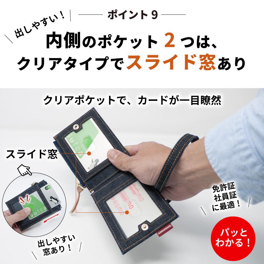 NeedNetwork パスケース 岡山デニム リール付き 定期入れ 小銭 NeedNetwork パスケース 岡山デニム リール付き 定期入れ 小銭