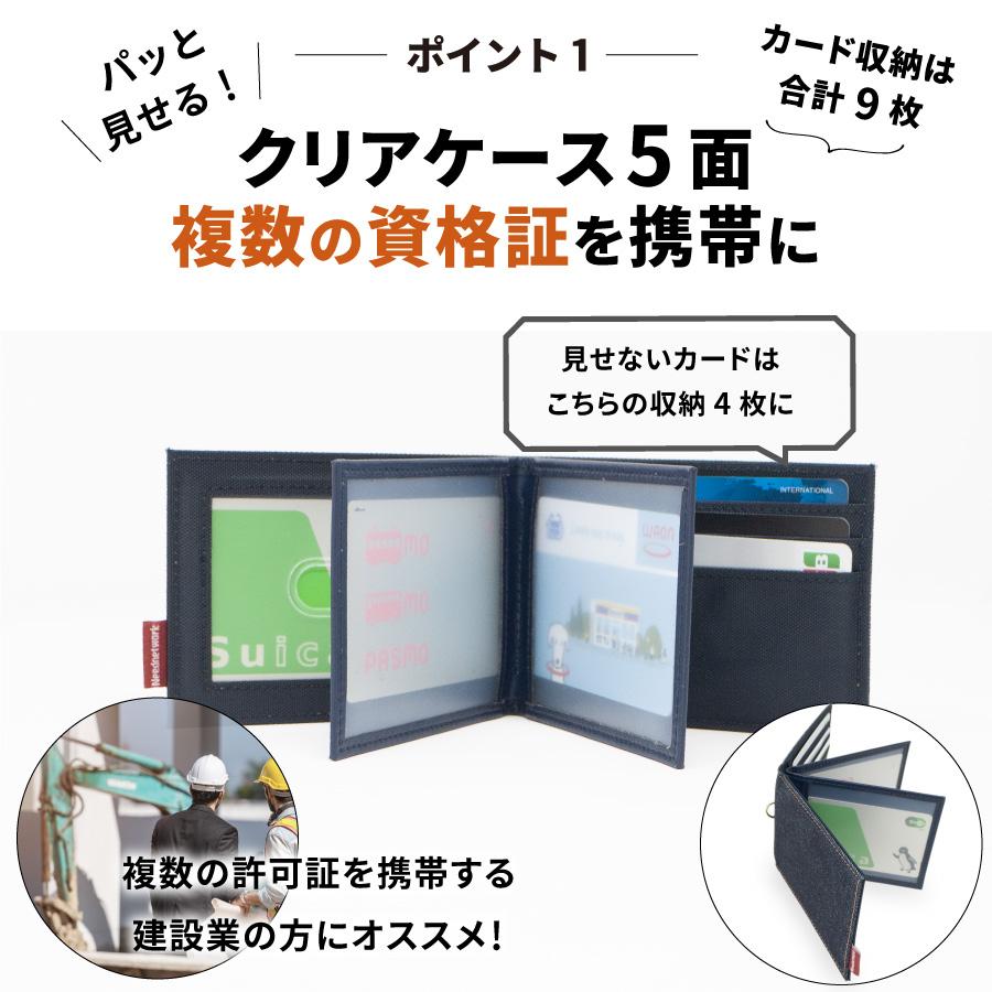 パスケース 日本が誇るデニム メンズ 定期入れ 免許証入れ 免許証ケース レディース カードケース 二つ折り 薄型 icカードケース 資格証ケース | NeedNetwork | 02