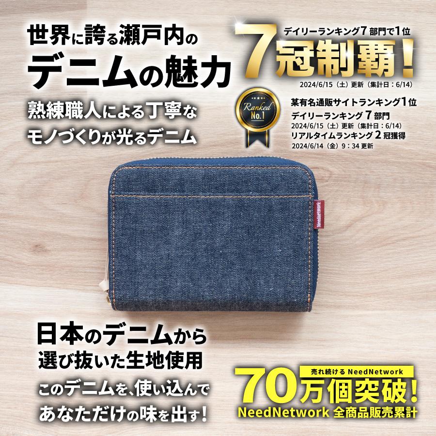 カードケース 日本が誇るデニム ジャバラ ミニ財布 小銭入れ メンズ レディース カード入れ 大容量 スキミング防止 idカードホルダー スリム コインケース 薄型 | NeedNetwork | 01
