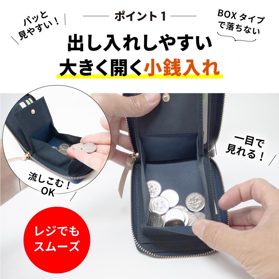 二つ折り財布 岡山デニム 財布 二つ折り メンズ レディース ミニ財布 小銭入れ 2つ折り 薄い 財布  折りたたみ財布 小さめ ラウンドファスナー 大容量 | NeedNetwork | 02