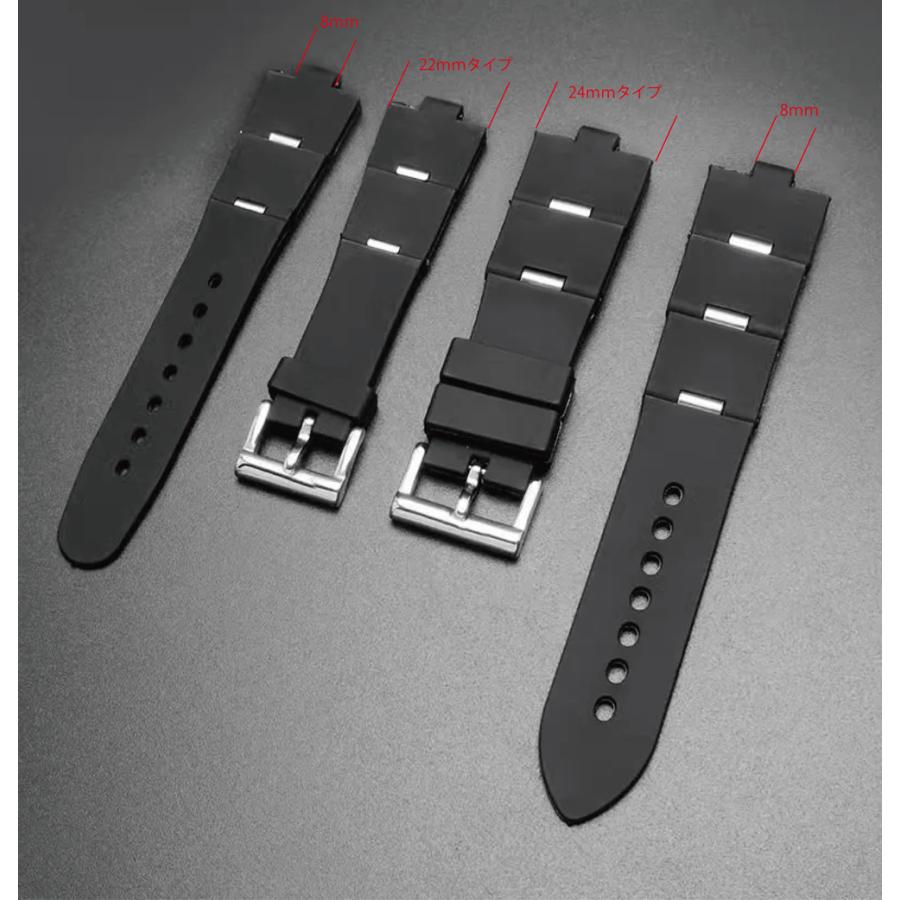 ブルガリ　ディアゴノ　互換ラバーベルト　腕時計ベルト　22ｍｍ・24ｍｍ　2サイズ　工具付 |  | 04