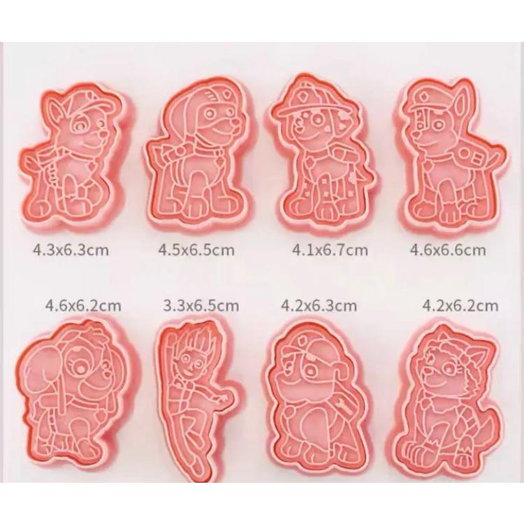 パオパトロール風　全身　クッキー型　8点セット　型抜き　粘土遊び |  | 01