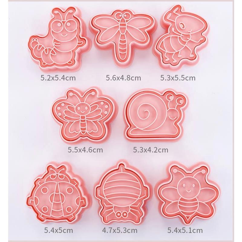 昆虫　クッキー型　8点セット　　虫　カタツムリ　カブトムシ　とんぼ　あり　ハチ |  | 03