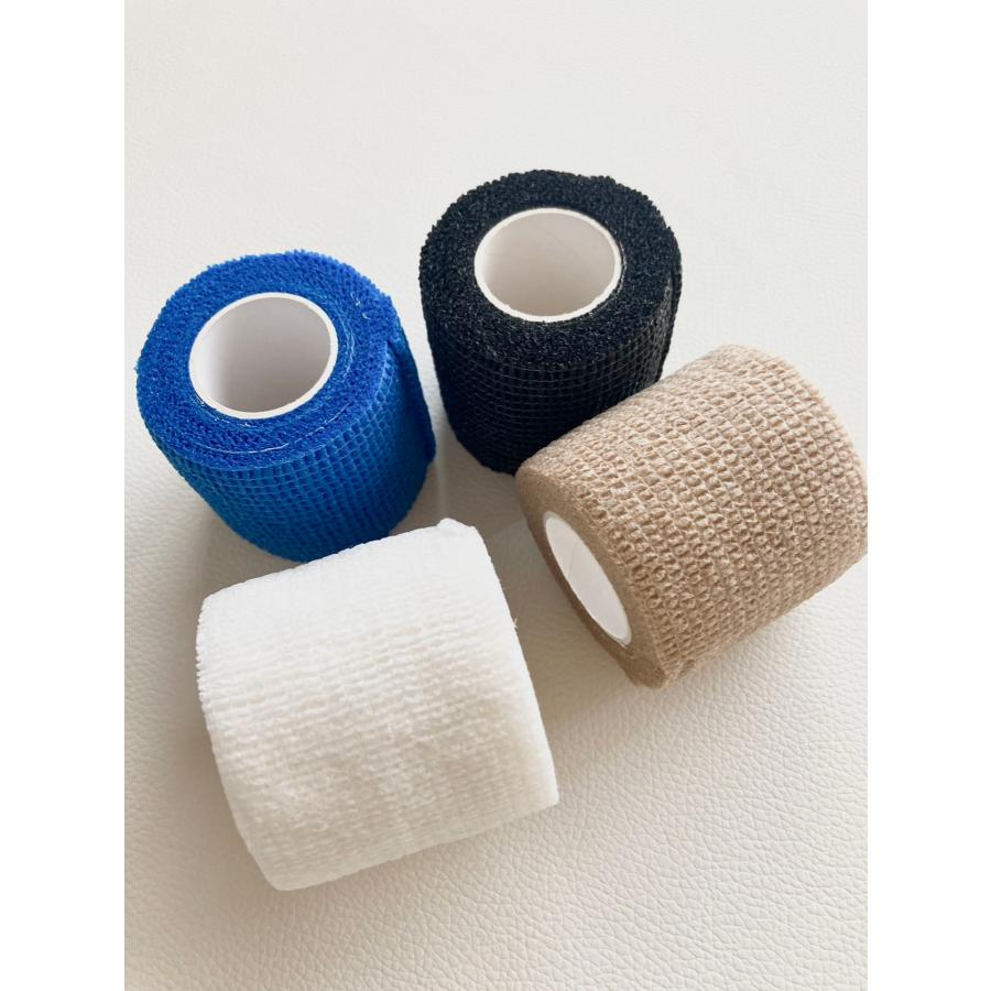 伸縮包帯　包帯　自己粘着包帯　弾性包帯　ペットにも使える　テーピング　自粘性テープ 幅5cm*12個 おまけ1個 曲部にもフィットし、固定力あります。 |  | 08