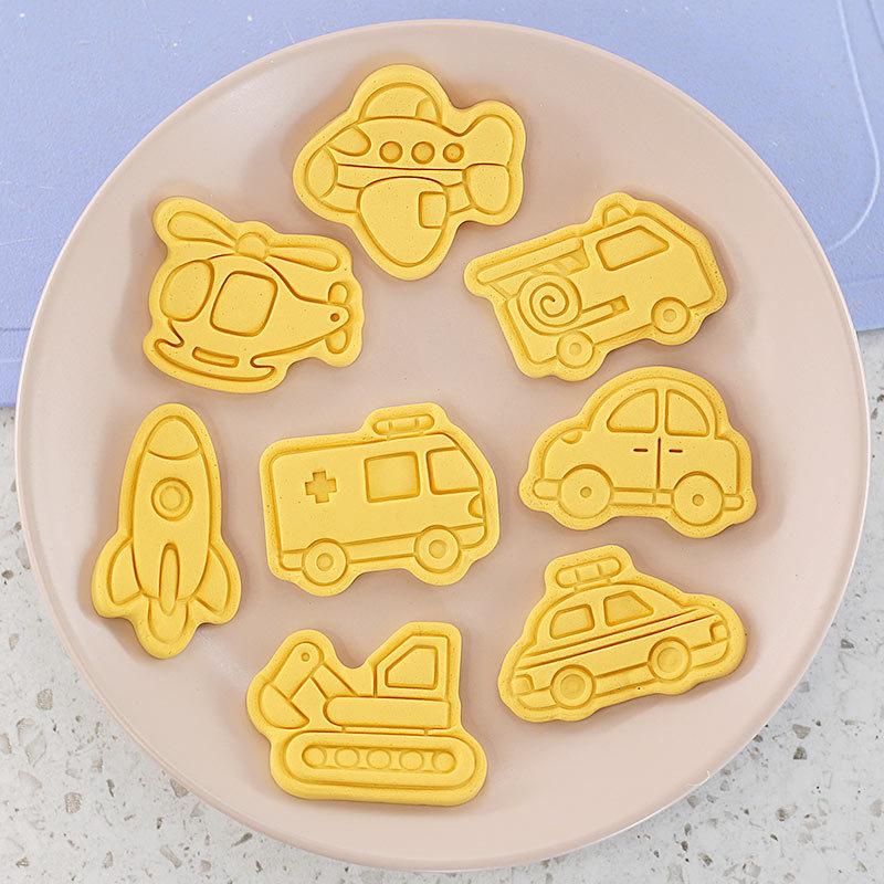 働くくるま　クッキー型　8点セット お菓子作り　アイシングクッキー　飛行機　救急車　消防車 | 