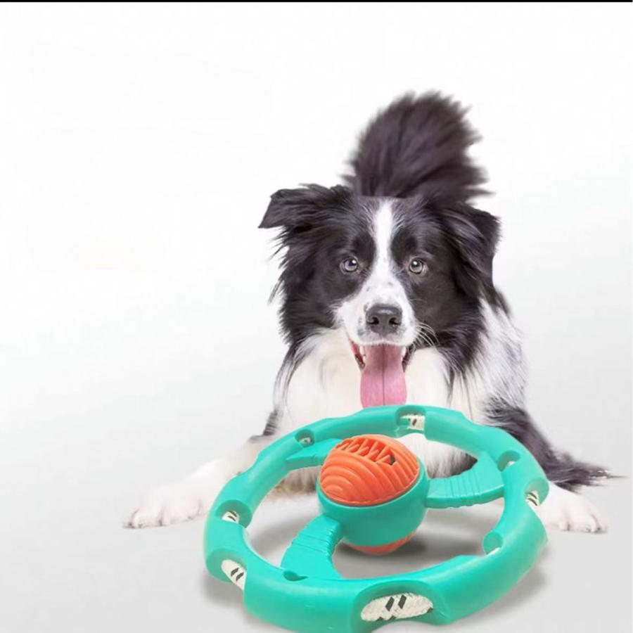 おやつ入れ 音が鳴る 犬用インタラクティブおもちゃ, 歯に優しい噛むおもちゃ, TPR素材ボール付き, 小型中型犬用運動玩具 |  | 10