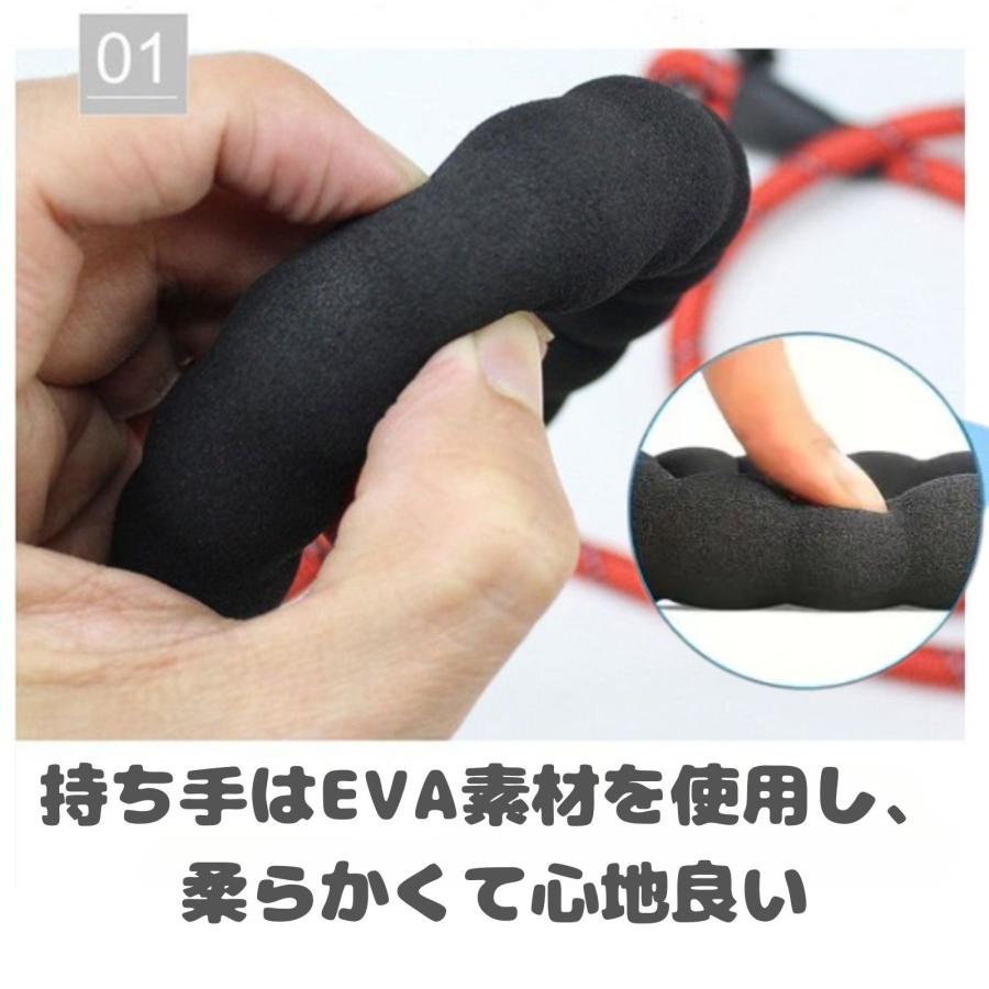 犬用 リード 太さ1.6cm 長さ1.5m 丈夫な犬用リード センチ犬用引きヒモ、持ちやすいスポンジ取っ手と目立つ夜光材質採用、中型と大型犬に適用 |  | 01