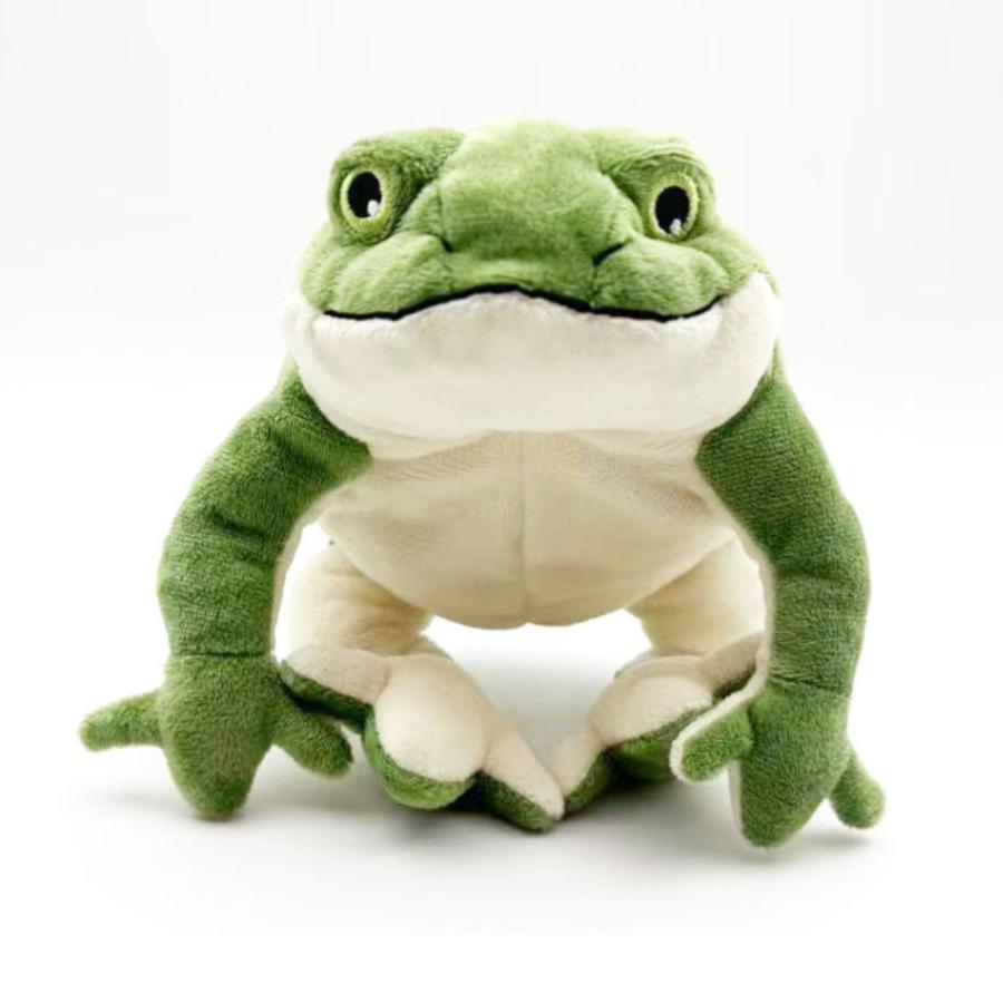 パペット　カエル　ぬいぐるみ　口開閉で鳴きます　2種鳴き声　電気式 パペット カエル ぬいぐるみ 口開閉で鳴きます 2種鳴き声 電気式