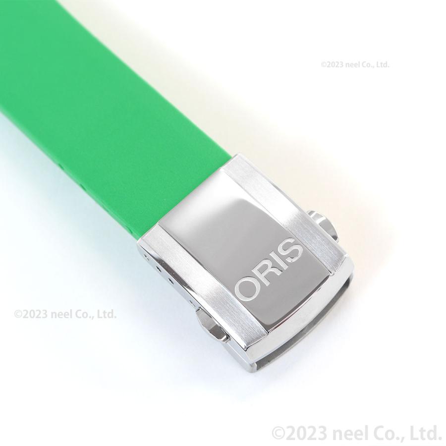 オリス ORIS アクイスデイト キャリバー400 41.5mm用 グリーンラバーストラップ 替えバンド 07 4 22 77FC_6