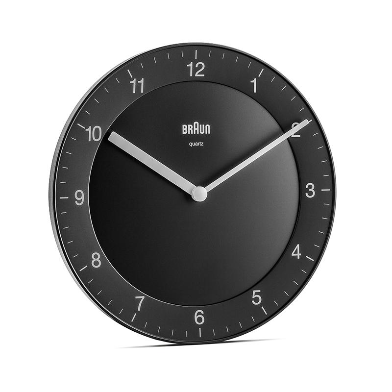 【6月から値上！】BRAUN ブラウン ウォールクロック BC06B アナログ 掛け時計 Wall Clock 200mm ブラック｜neel-garmin｜02