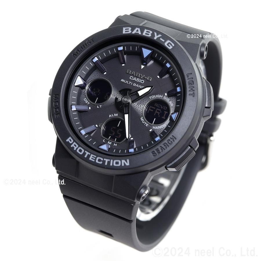 CASIO(カシオ) 腕時計美品  Baby-G BGA-2500 レディース タフソーラー/電波 黒 BABY-G カシオ ベビーG 電波 ソーラー ネオンイルミネーター