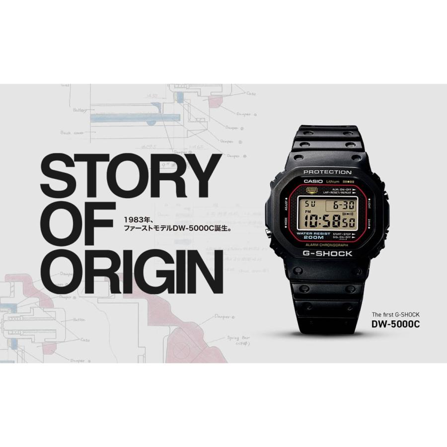 G-SHOCK Gショック デジタル 腕時計 メンズ DW-5000R-1AJF 初代G-SHOCK