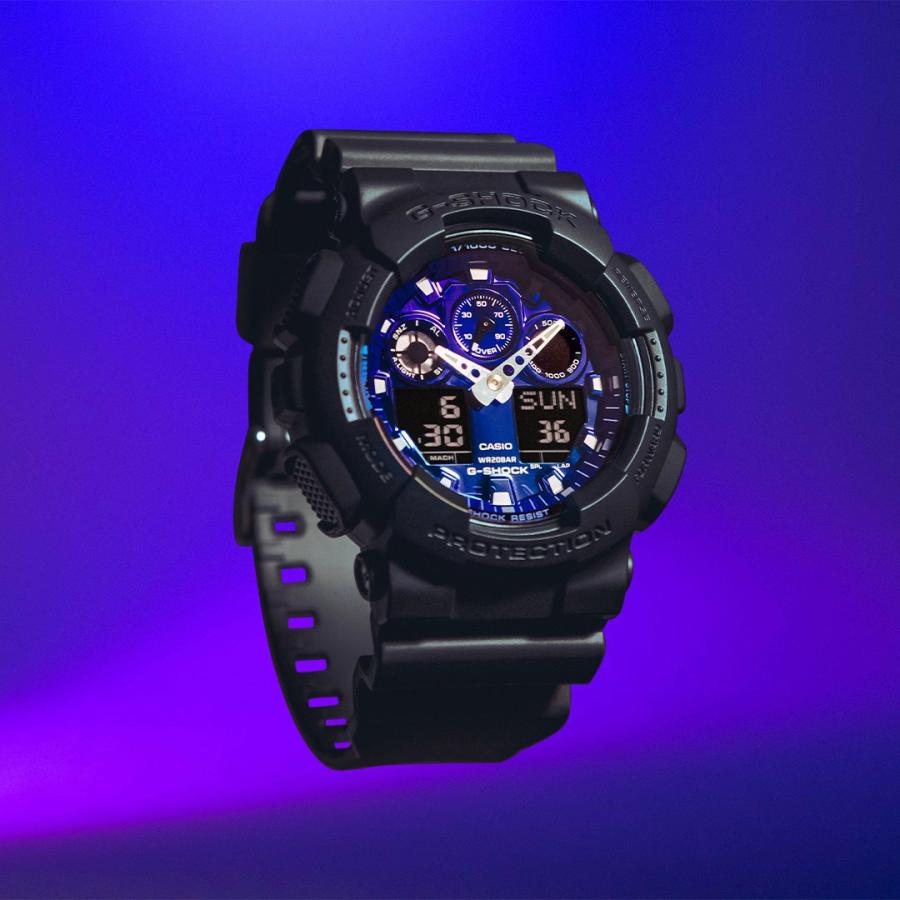G-SHOCK Gショック アナデジ 腕時計 メンズ GA-100FL-1AJF Flame