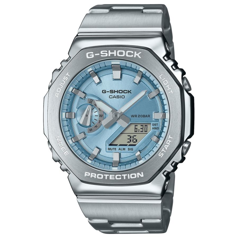 未使用！カシオGショック ネオンカラー スーパーイルミネーター グレーブルー 廃盤デジアナ G-SHOCK Gショック アナデジ 腕時計 メンズ GM-2110D-2AJF メタル
