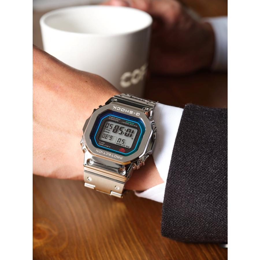 Gショック 電波ソーラー G-SHOCK 腕時計 メンズ GMW-B5000PC-1JF フルメタル シルバー ジーショック｜neel-garmin｜20