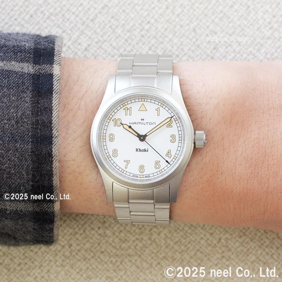 【美品】HAMILTON Khaki Field クォーツ 33mm ホワイト KHAKI FIELD ハミルトン HAMILTON カーキ フィールド クォーツ 33MM