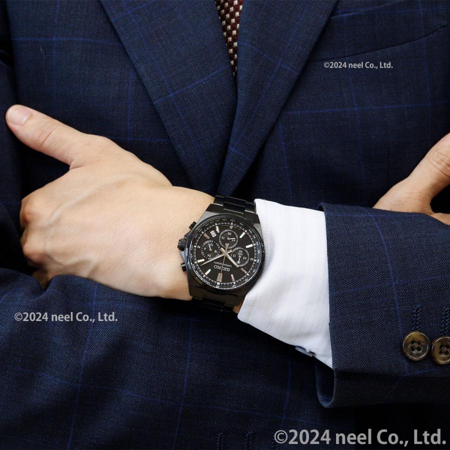 SEIKO SBTR037 クロノグラフ ブラック セイコー セレクション Sシリーズ 8Tクロノ SBTR037 メンズ クオーツ