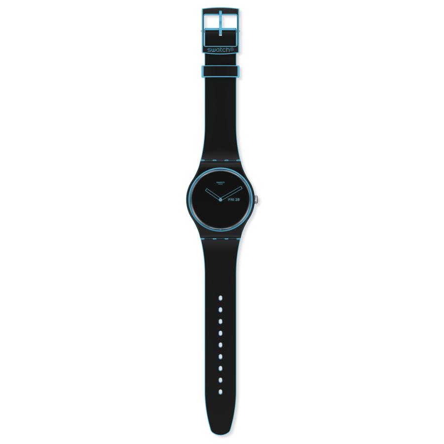 swatch スウォッチ 腕時計 オリジナルズ ブラック NEW GENT MINIMAL LINE BLUE MONTHLY DROPS SO29S701｜neel-garmin｜02