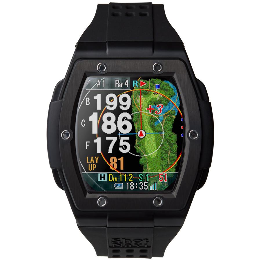ショットナビ Shot Navi Crest2 クレスト2 腕時計型 GPS ゴルフ ナビ 距離測定器 ブラック｜neel-selectshop｜02