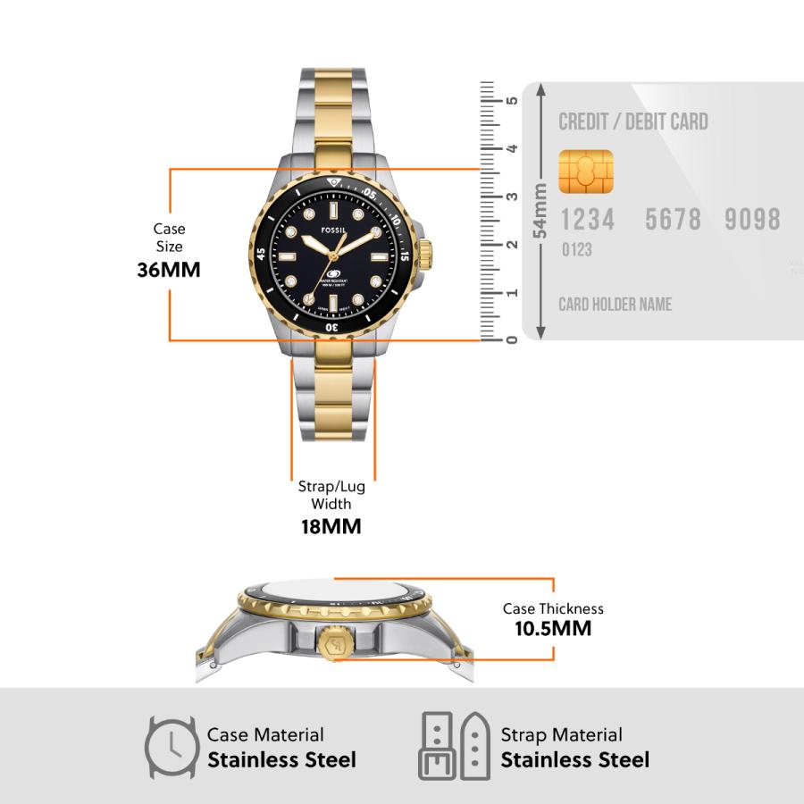フォッシル FOSSIL 腕時計 レディース ダイバーズウォッチ BLUE DIVE 